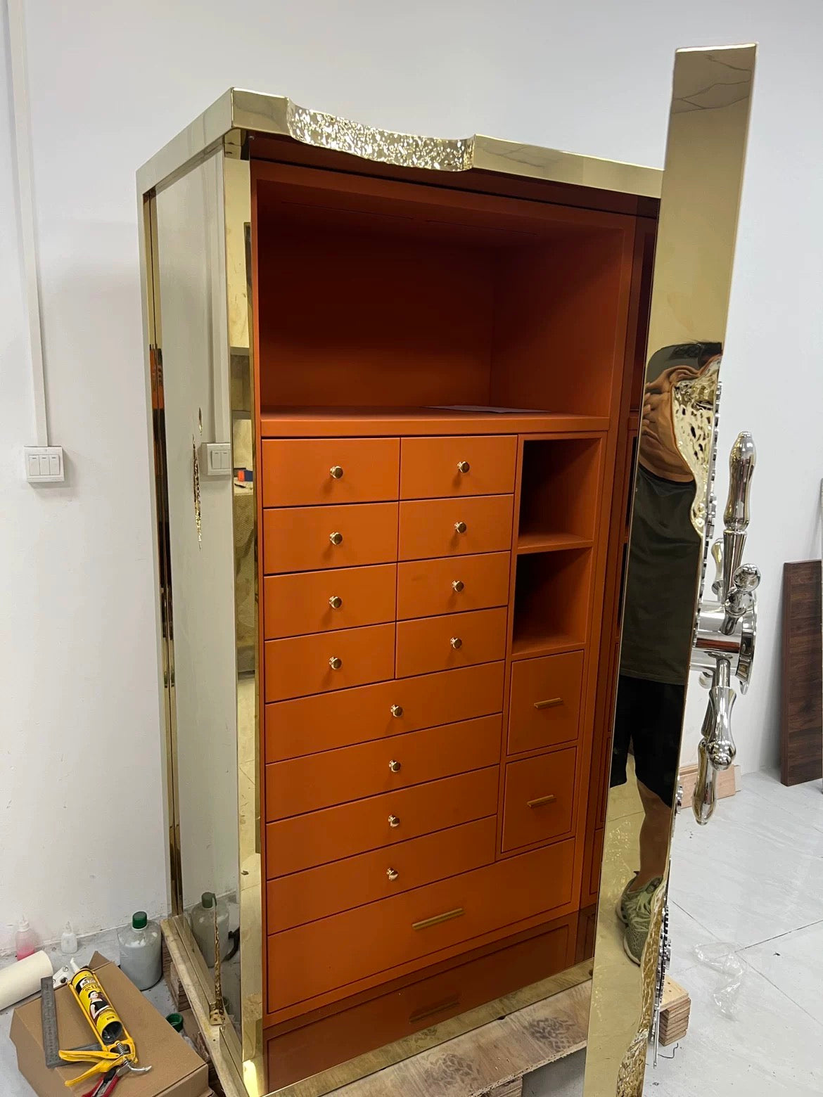 Luxurious Stainless Steel Safe Box Small Cabinet Furniture