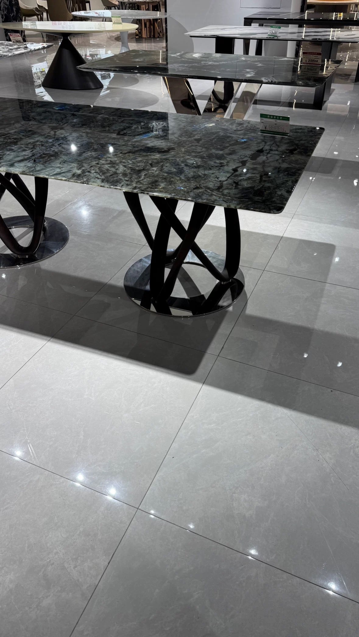 North American Black Walnut Dining Table Glass Table Marble Table