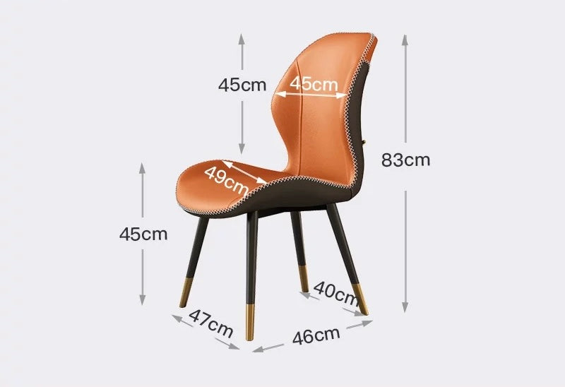 New Chair Design Fishtail Style Dining Chair High Quality Leather Elegant Appearance Chair