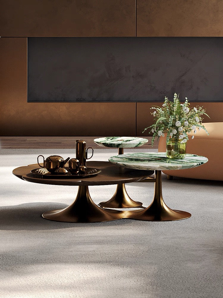Minimalist Coffee Table Luxurious Natural Marble Villa Furniture
