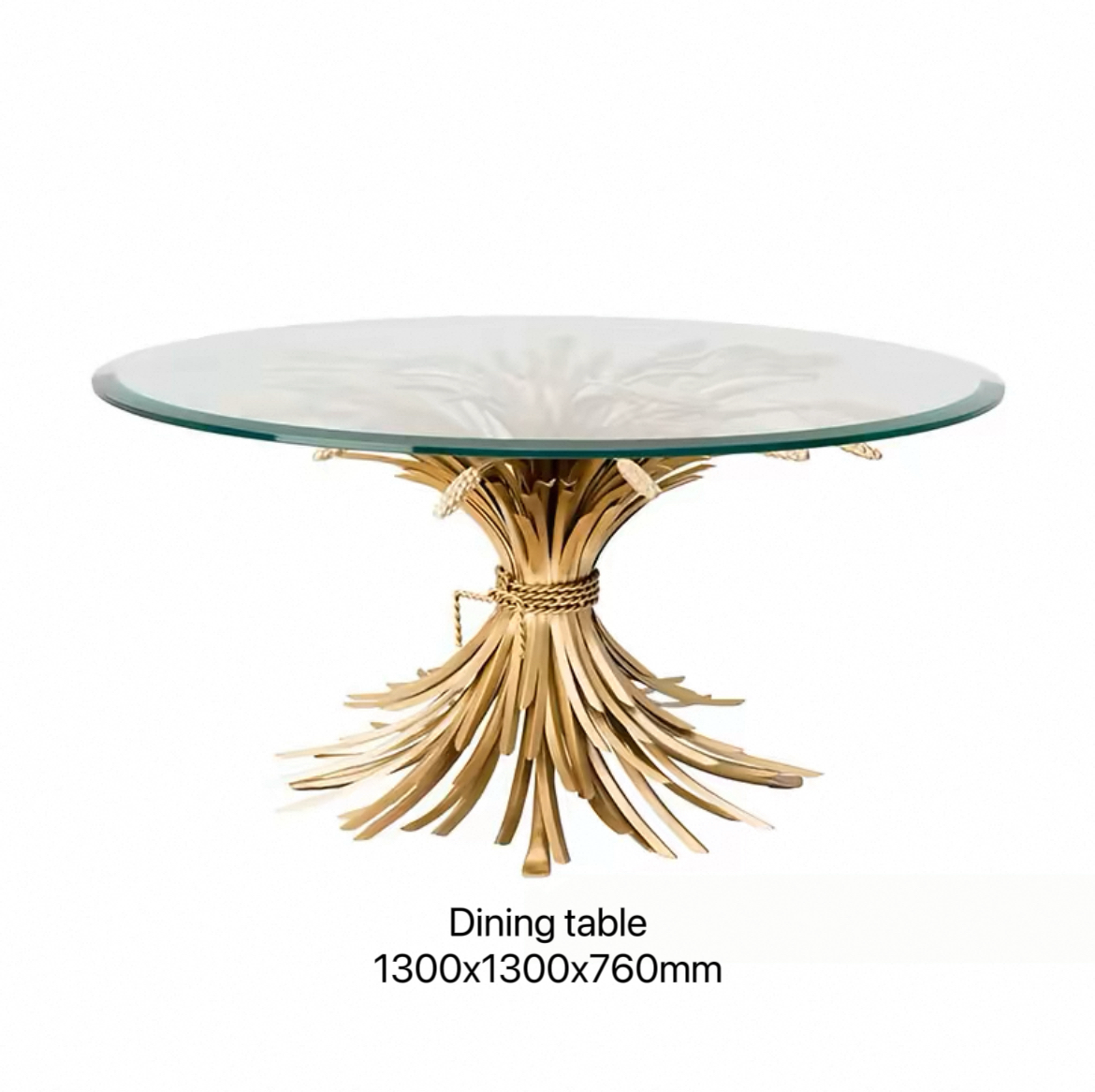 New Arrivals Unique Design Stainless Steel Ears of Wheat Glass Table Coffee Table