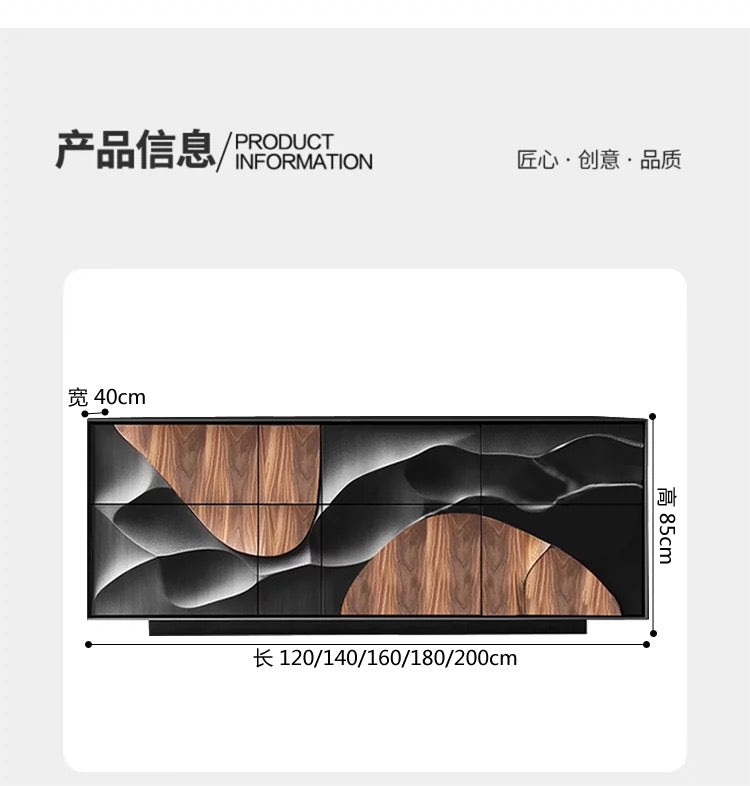 Designer Solid Wood Console Artistic Cabinet Medieval Furniture