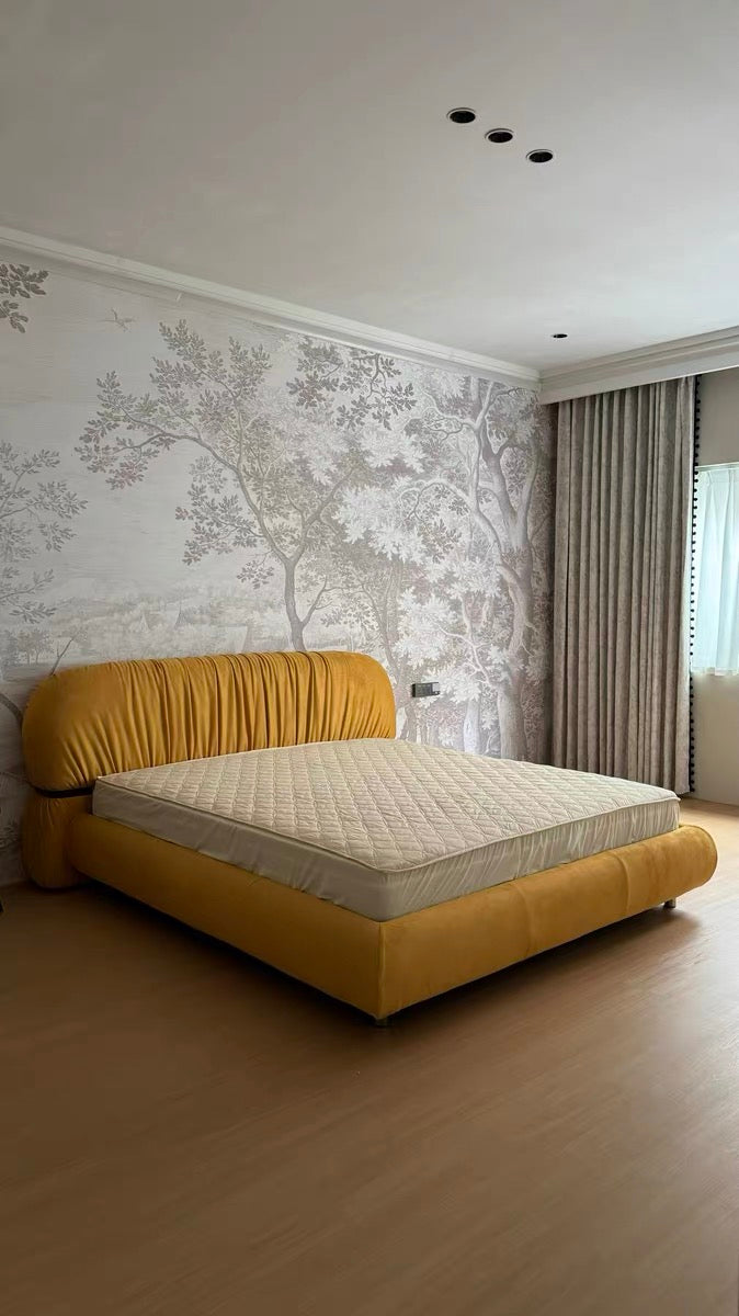 New Arrivals Nubuck Double Bed Modern Double Bed Wedding Bed