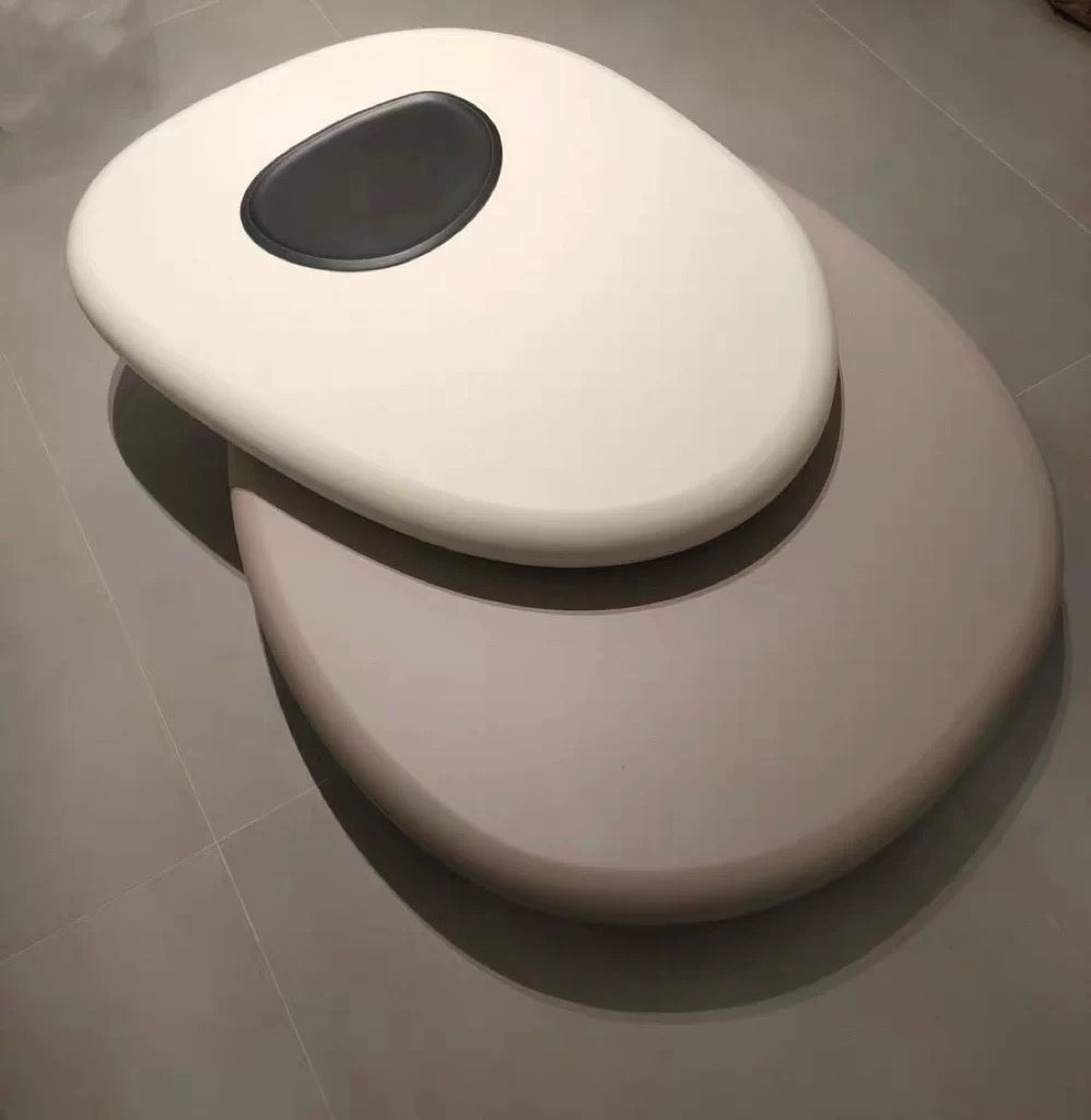New 2024 Pebble-shaped Rotating Coffee Table Nordic Style Modern Home