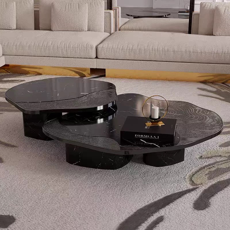 New Arrivals Natural Marble Table Brass Stainless Steel Coffee Table