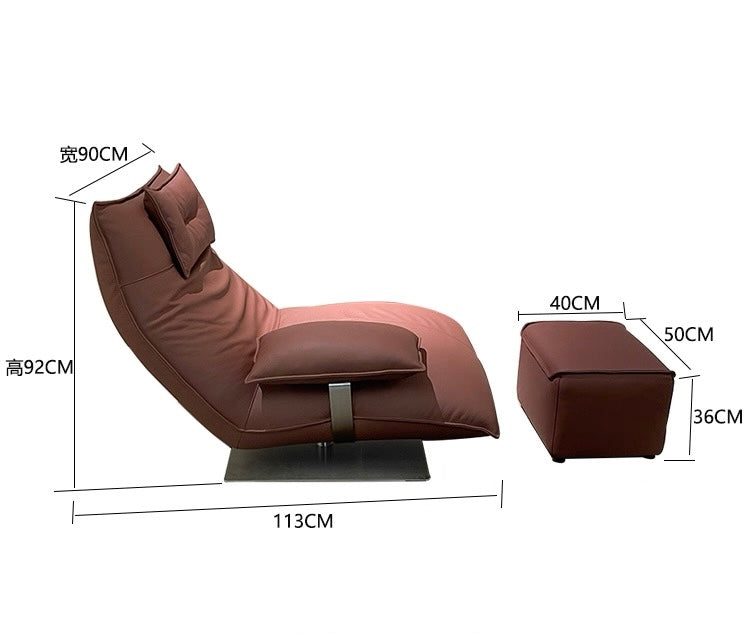 Genuine Leather Lounge Chair Leisure Chair Very Comfortable