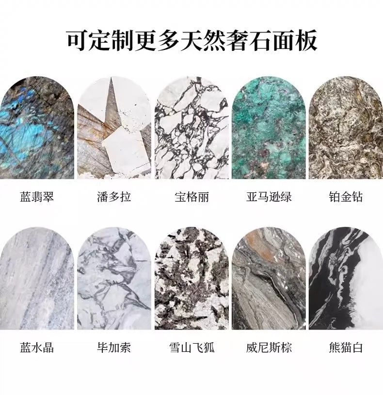 Luxurious Natural Marble Tiffany Green Stone Dining Table