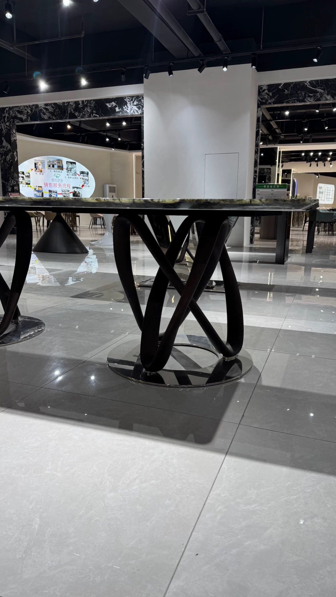 North American Black Walnut Dining Table Glass Table Marble Table