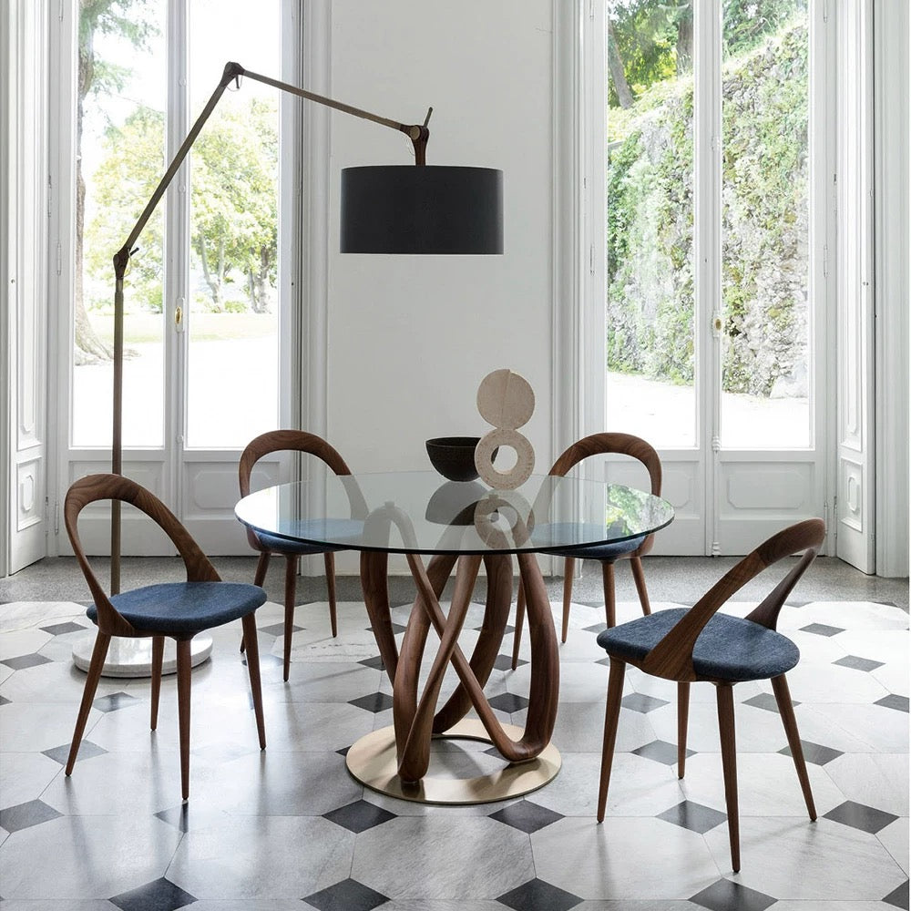 North American Black Walnut Dining Table Glass Table Marble Table