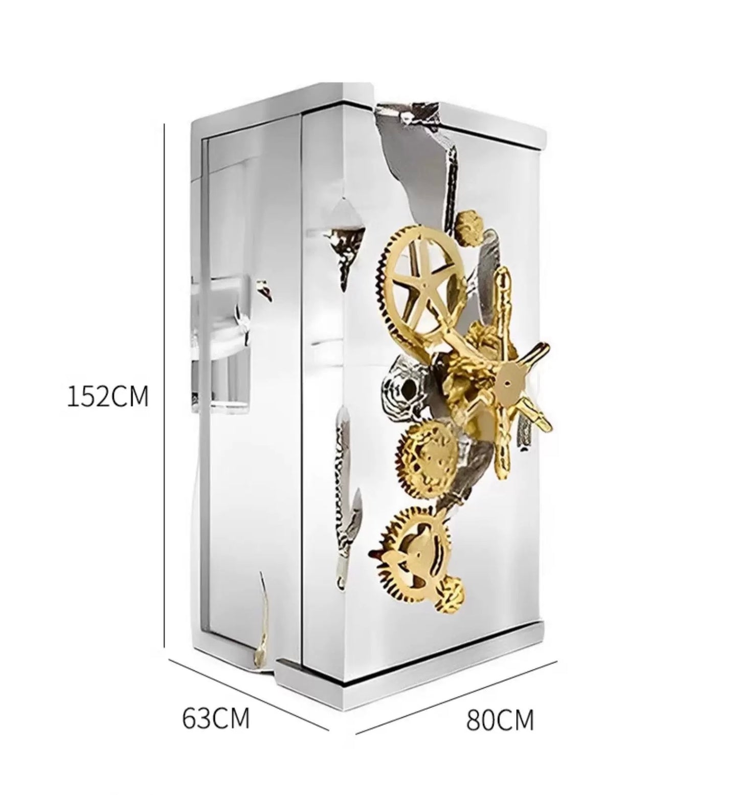 Luxurious Stainless Steel Safe Box Stylish Furniture Home Decor