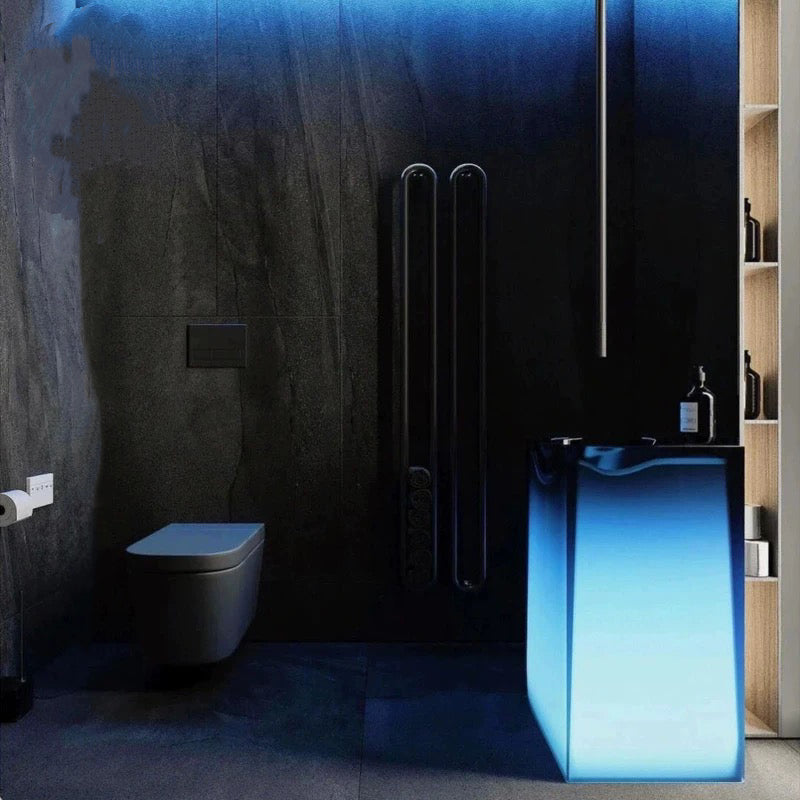 2025 New Arrivals Bathroom Crystal Resin Basin with LED Light