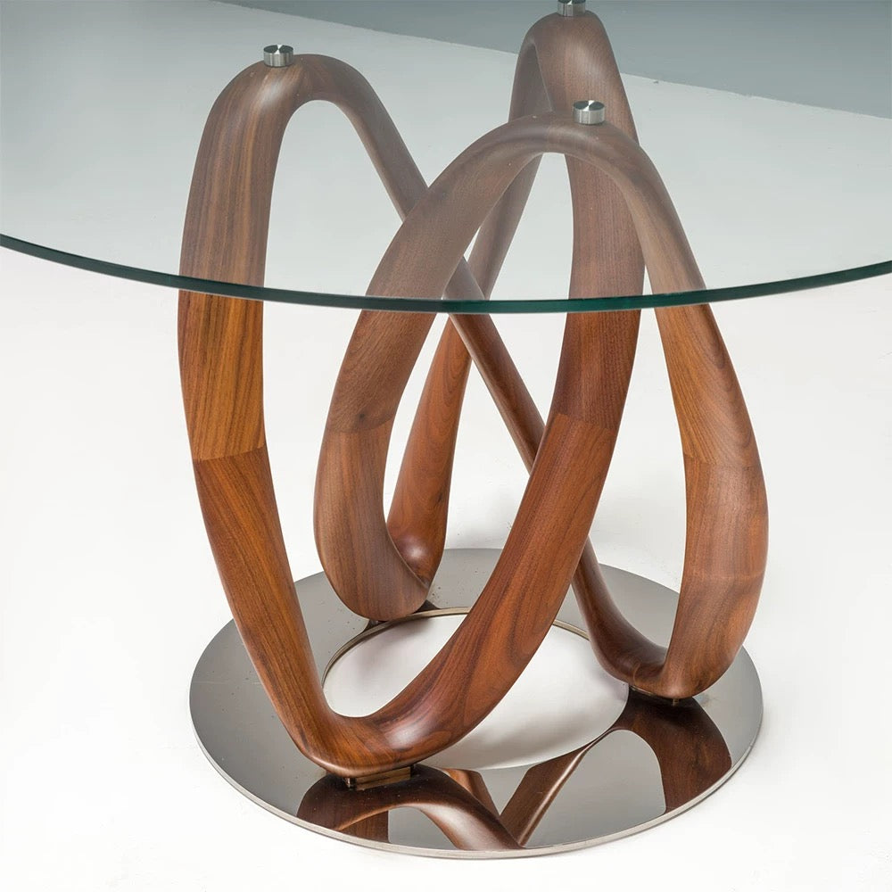 North American Black Walnut Dining Table Glass Table Marble Table