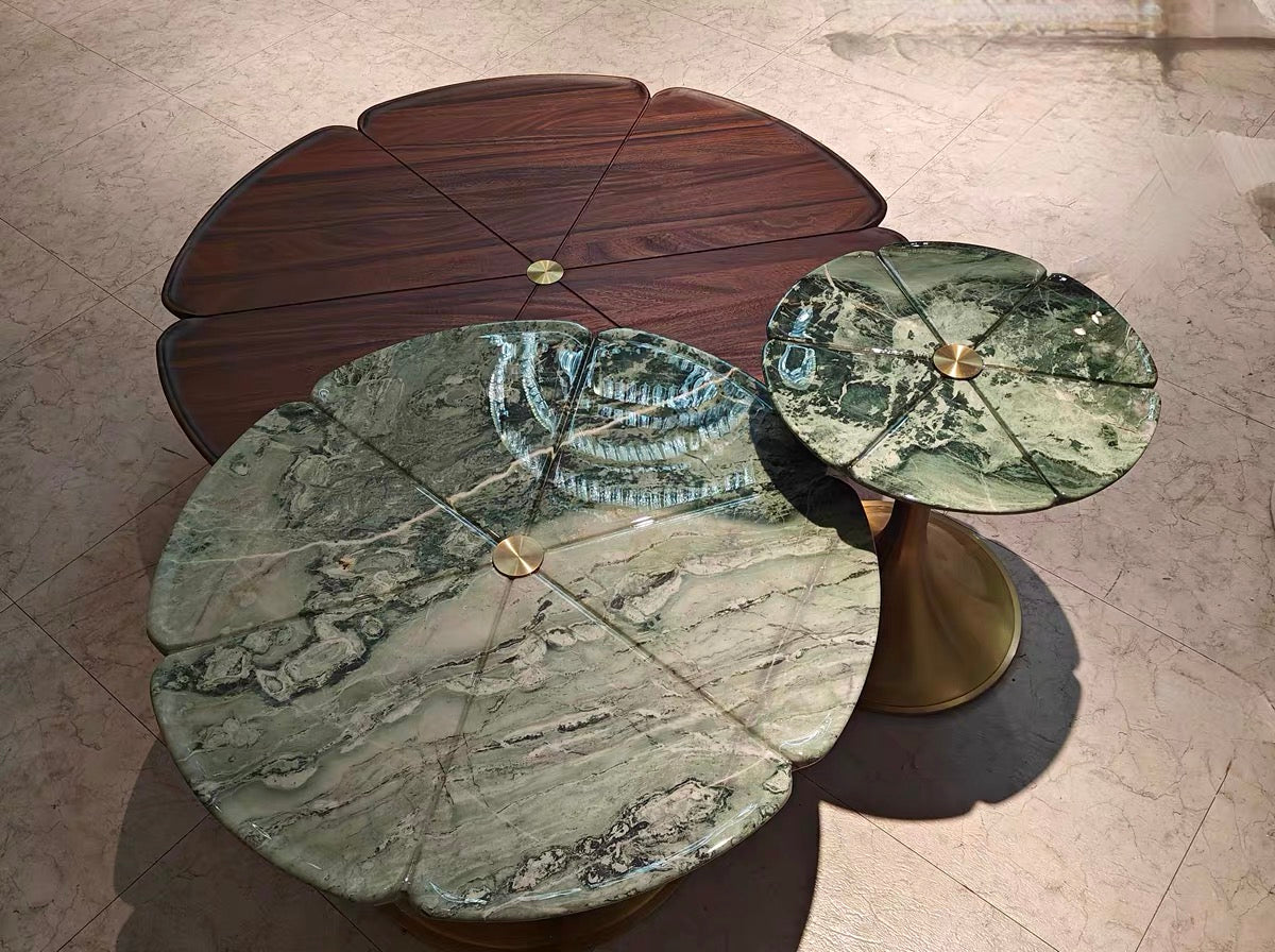 Minimalist Coffee Table Luxurious Natural Marble Villa Furniture