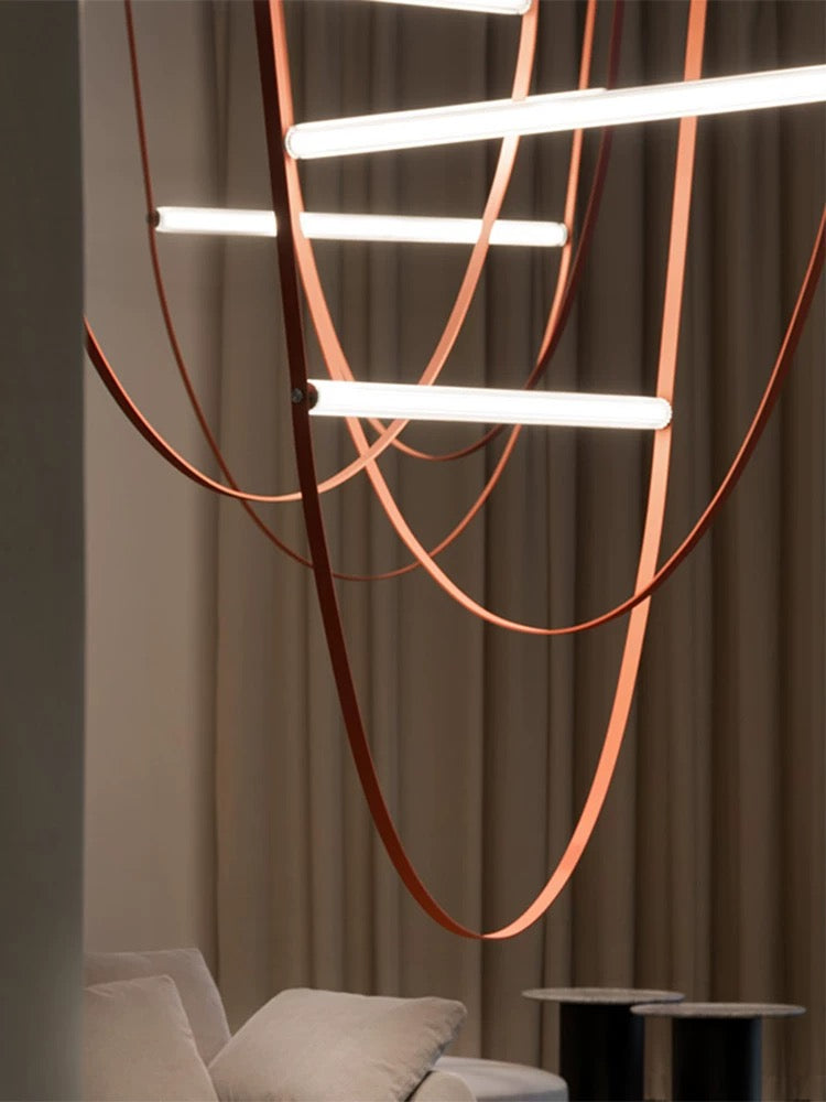 New Arrivals Home Decor Leather LED Light Artistic Chandelier