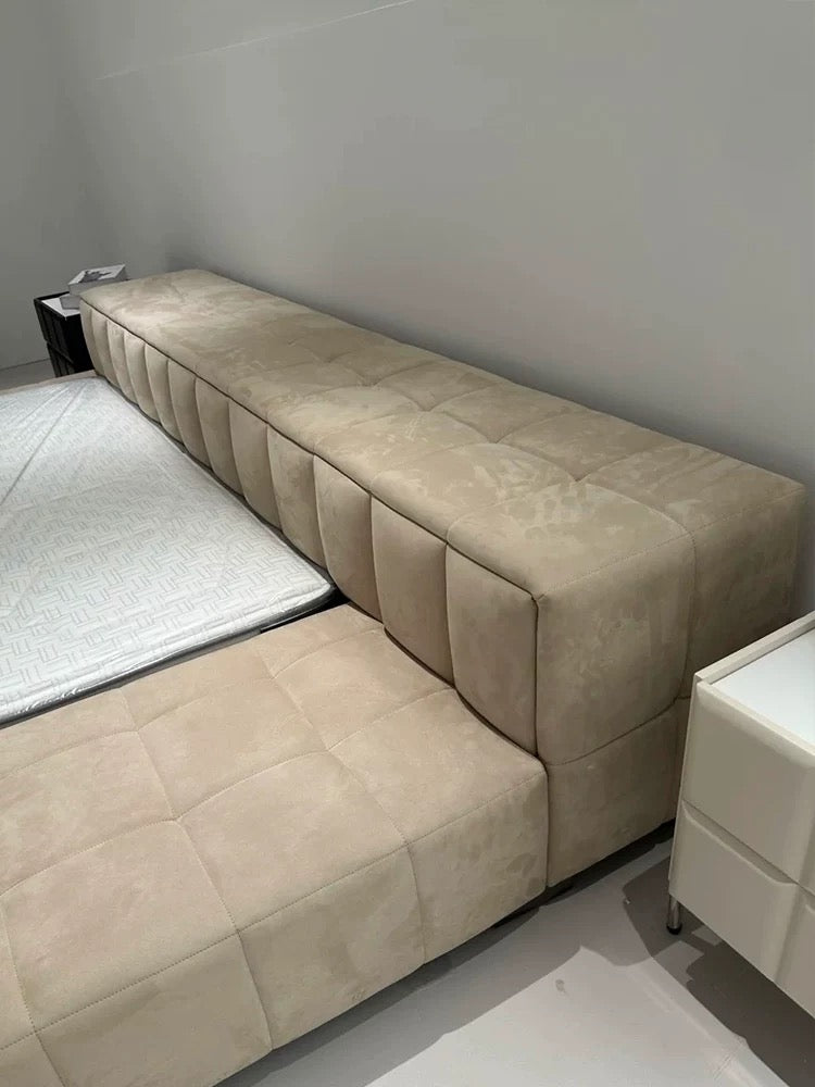 Grid Bed Minimalist Style Oversized Double Bed Good Sleep