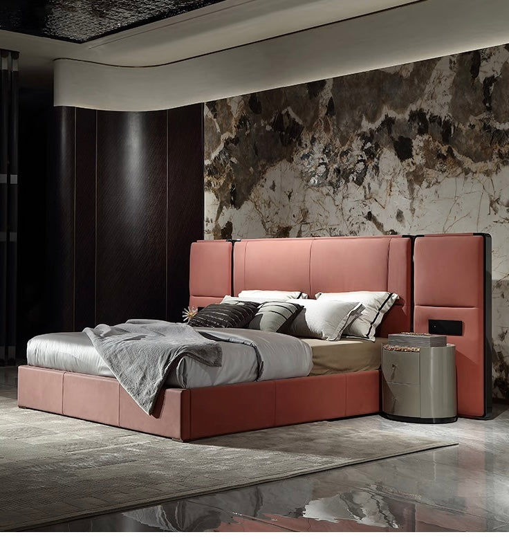 Modern Italian-style Bed Luxurious Double Bed Master Bedroom Furniture