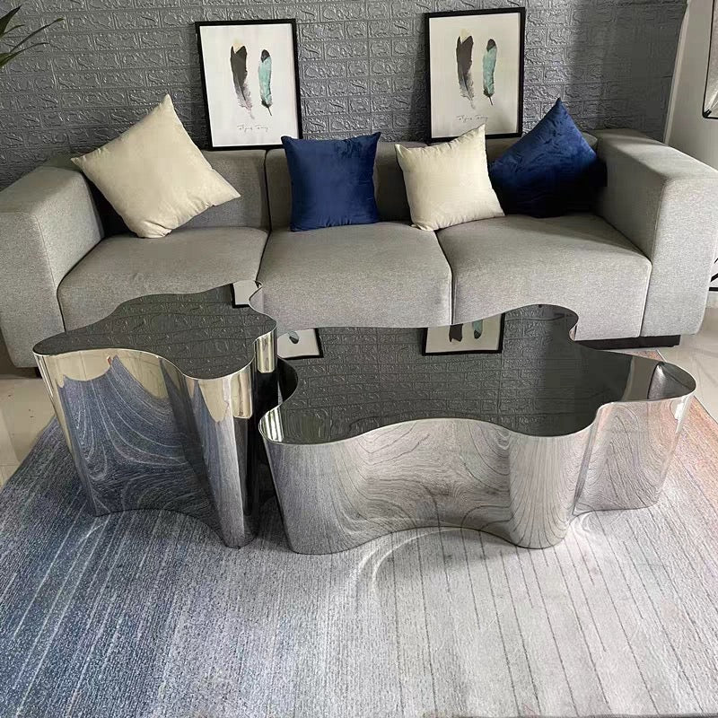 304 Stainless Steel Artistic Coffee Table Functional and Durable Furniture