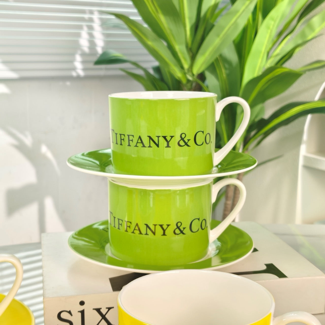 New Arrivals Christmas Gift Birthday Gift Coffee Cup Set Two Cups Two Saucers Tableware Free Shipping
