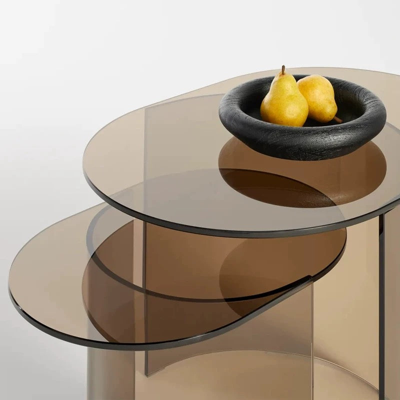 Minimalist Style Coffee Table Tempered Glass Table Elegant Home