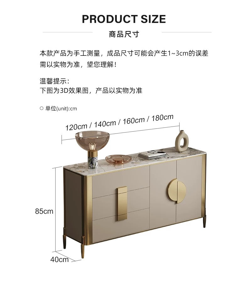 Minimalist Italian Style Cabinet Luxurious Sideboard Cabinet