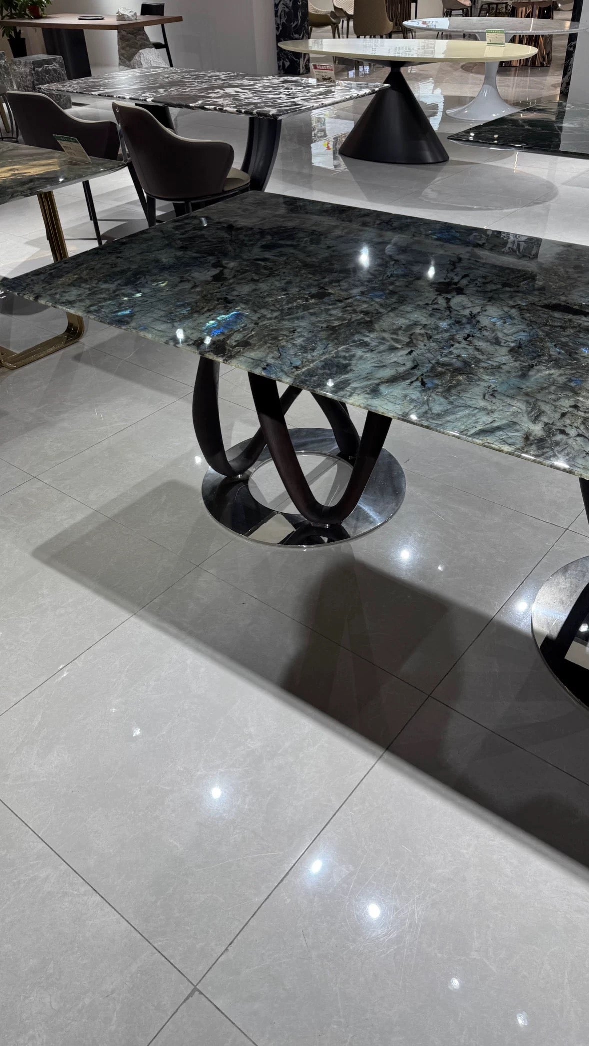 North American Black Walnut Dining Table Glass Table Marble Table