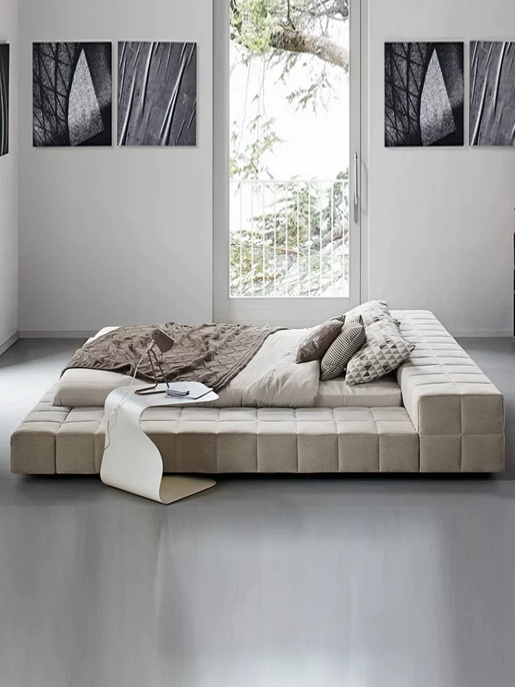 Grid Bed Minimalist Style Oversized Double Bed Good Sleep