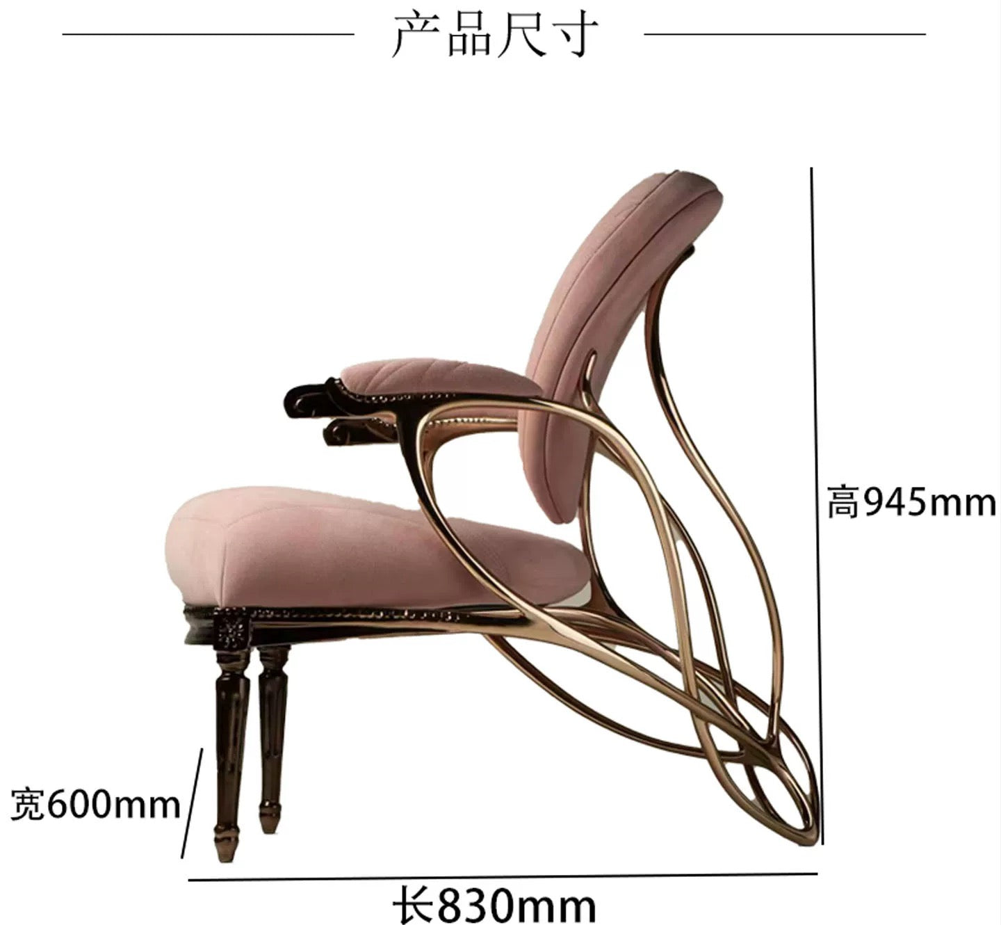 New Arrivals 2025 Autumn Furniture Idea from Butterfly Brass Cowhide ArmChair