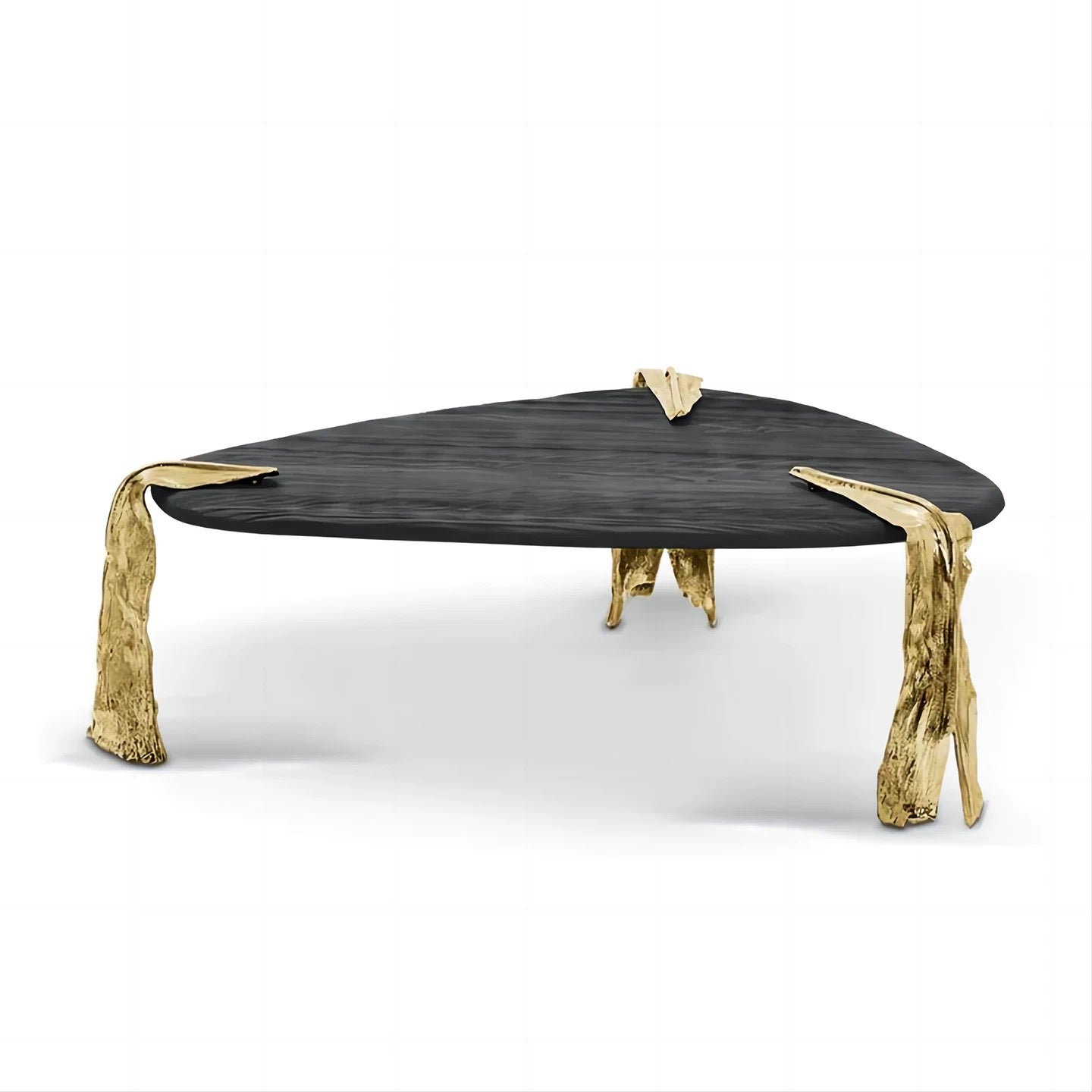 Brass Coffee Table Wood Table Luxurious Furniture Villa Furniture