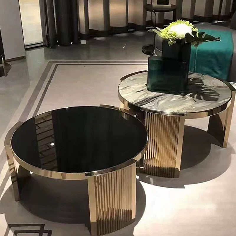 New Design Luxurious Sofa Fabric Sofa Stainless Steel Decor