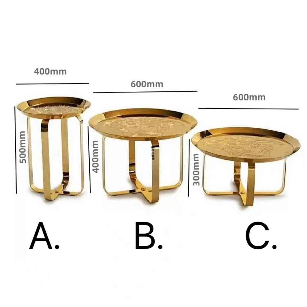 New Arrivals Stylish Coffee Table Side Table Brass with Logo