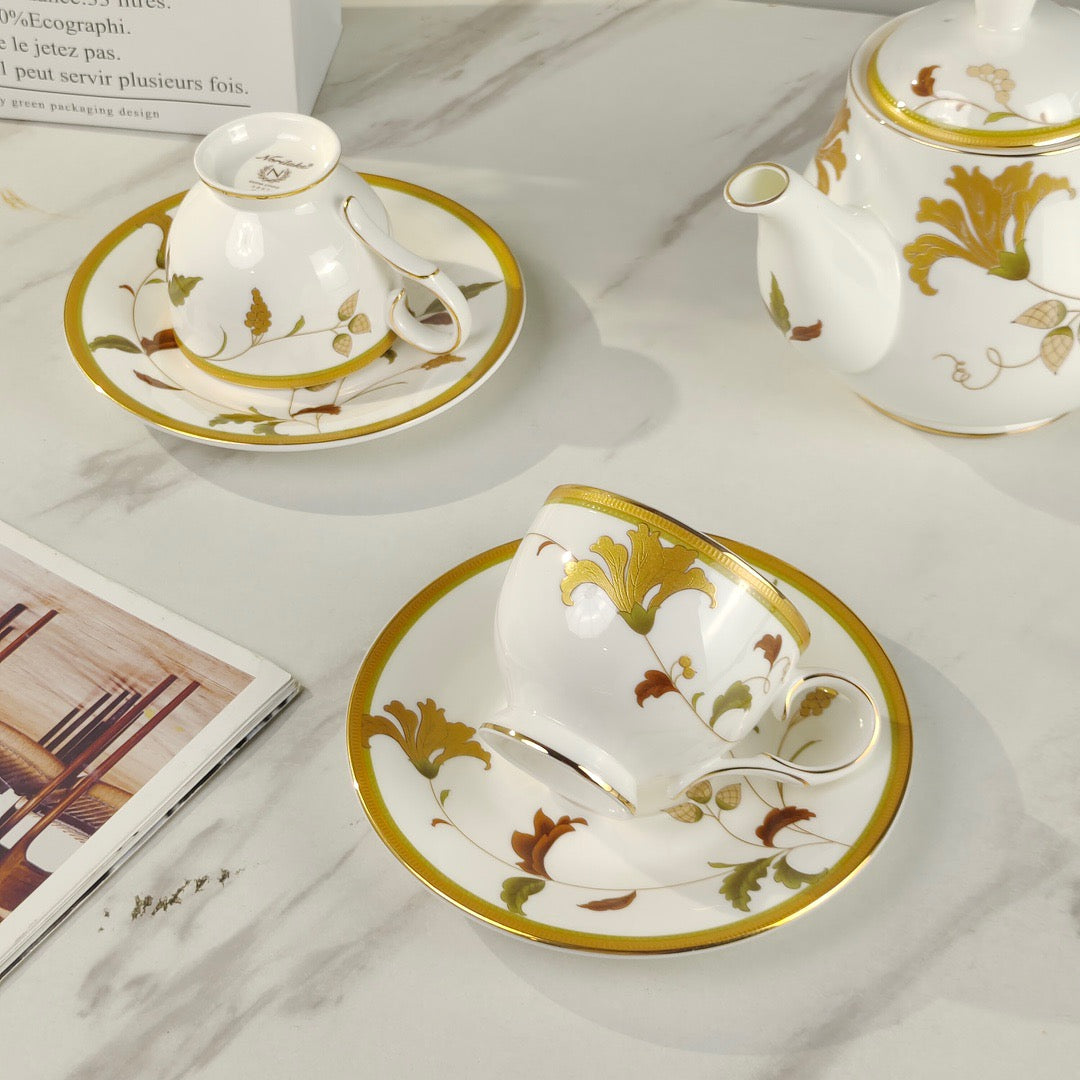 Christmas Gift Brand Coffee Cup Set Elegant Style Afternoons Tea Time Free Shipping