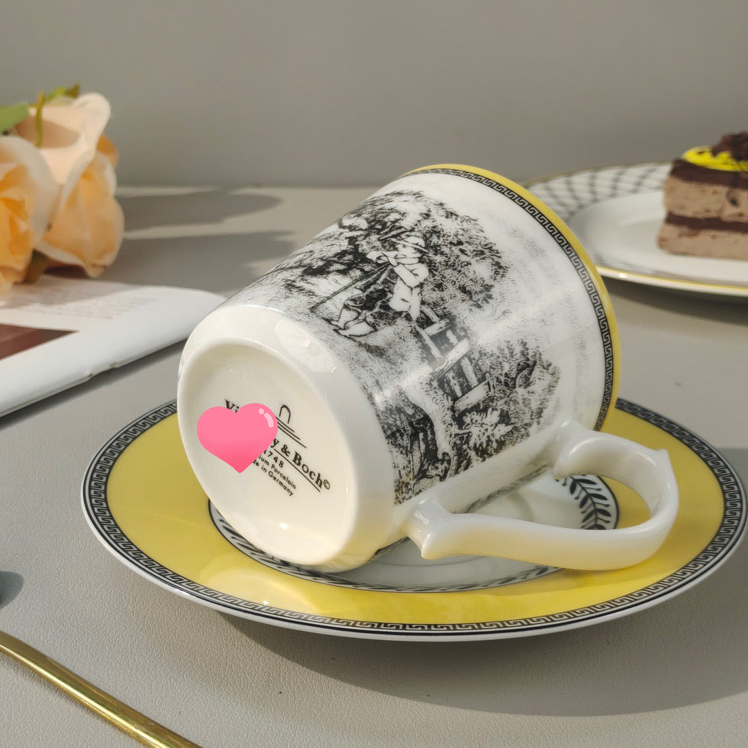 Christmas gift Brand German coffee cup saucers afternoon tea tableware free shipping