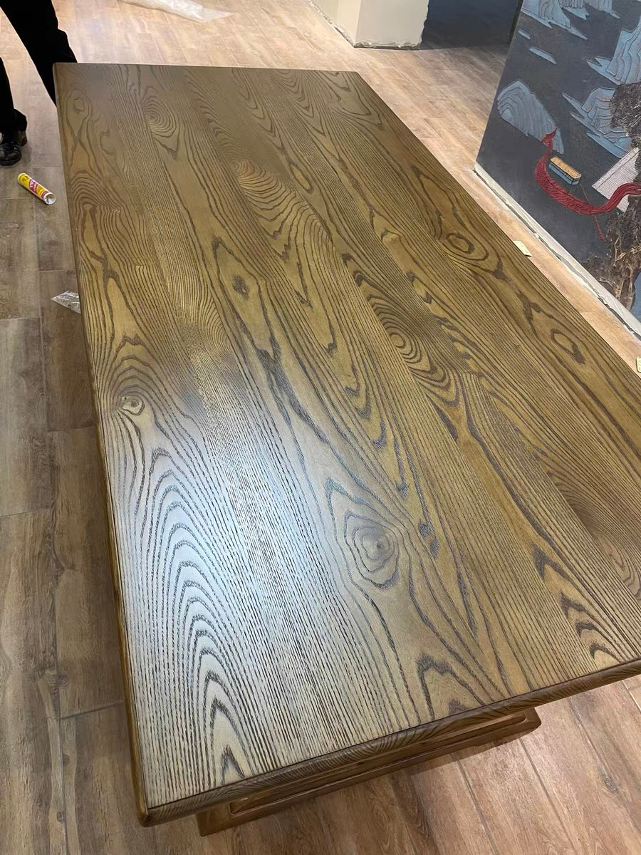 American style solid wood dining table black walnut American cherry waxwood