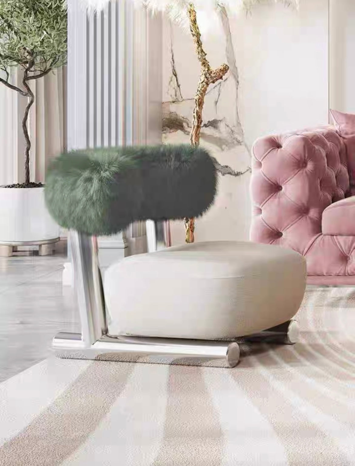 Creative design Sledge chair girly sofa chair dressing chair