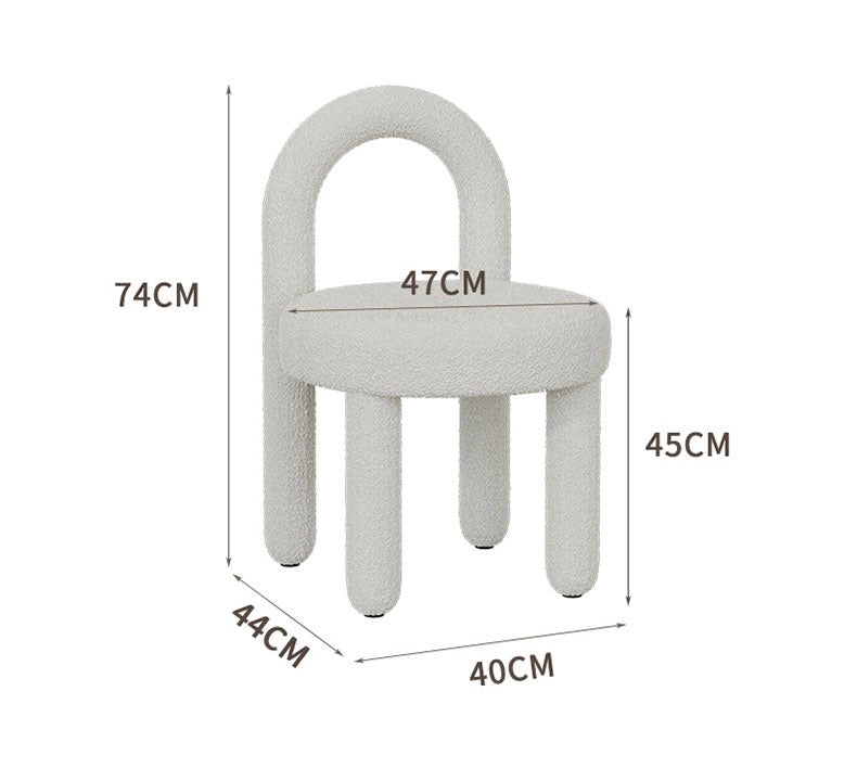 Light luxurious dressing stool lovely children seat dining chair