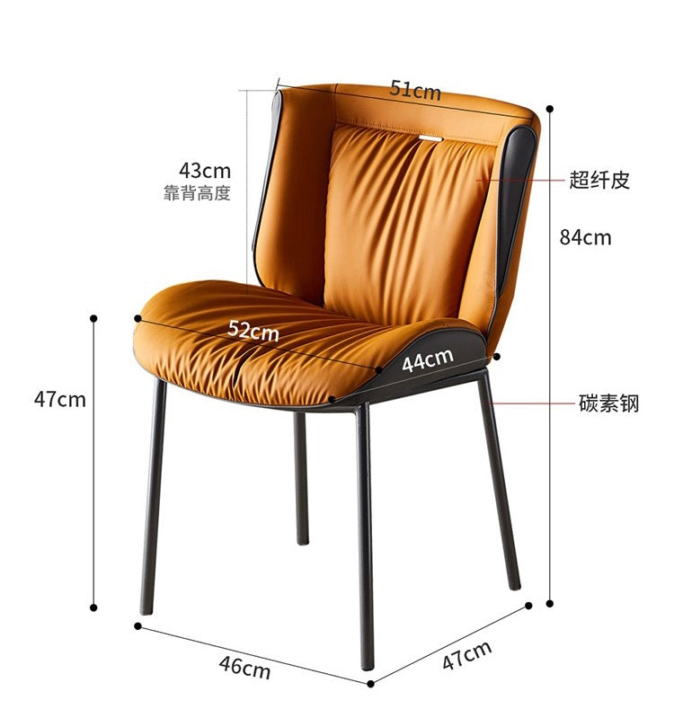 Italian style Carbon steel dining chair comfortable meeting chair