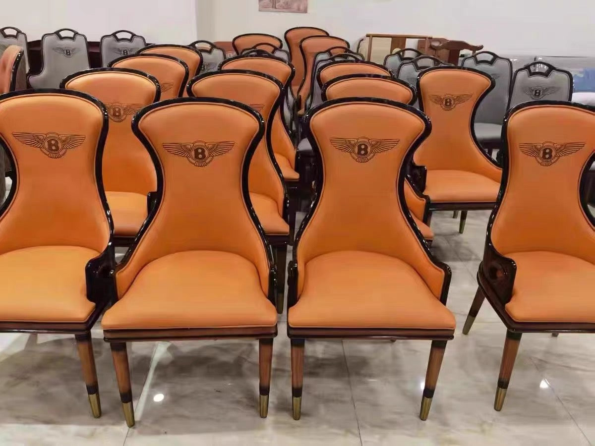 Modern design dining chair tiger vein painting