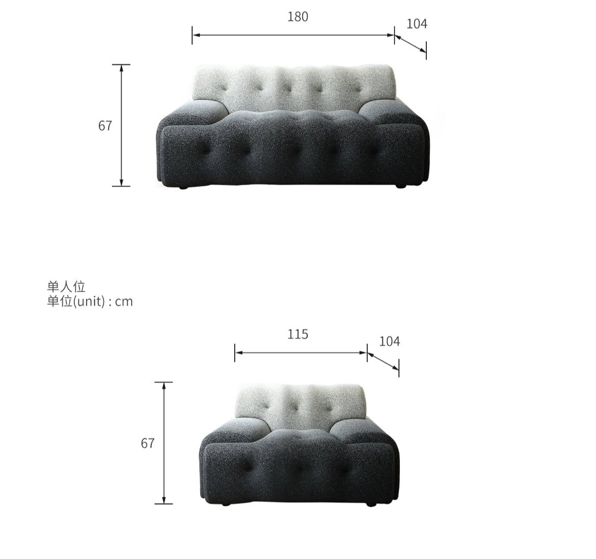 Gradient Fabric Blogger Sofa Artistic Individual Customized Furniture