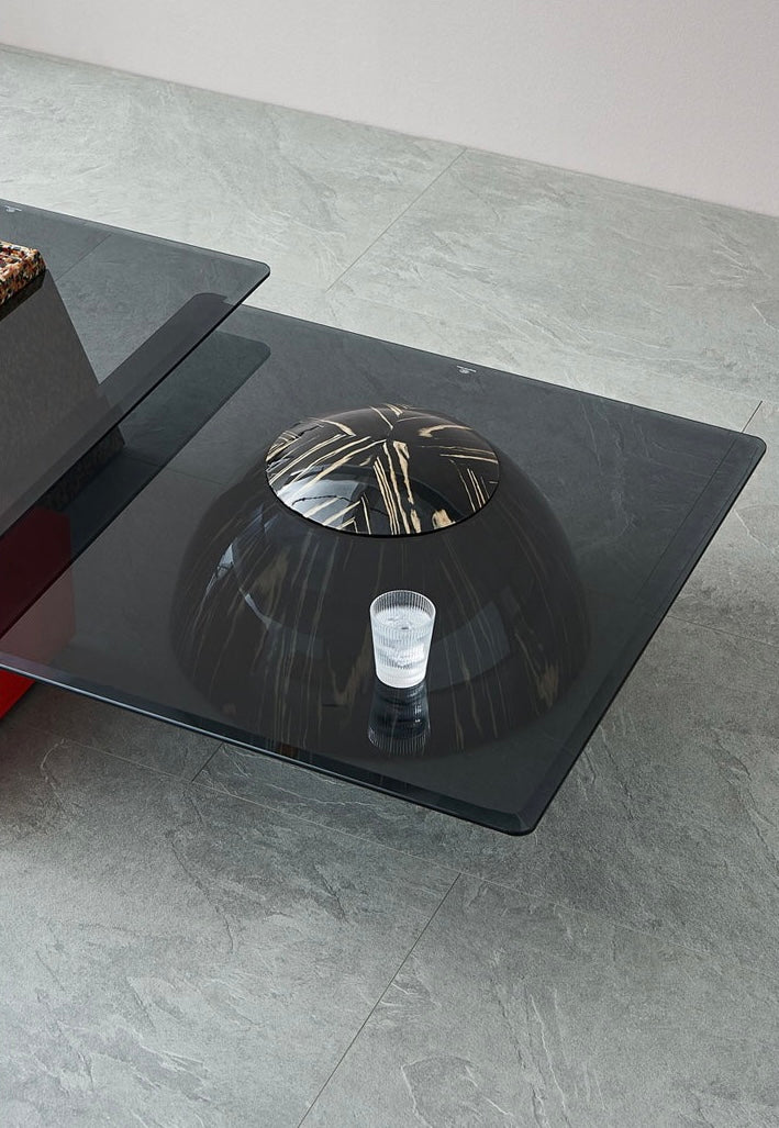 New Arrivals Glass coffee table set stylish design modern living room