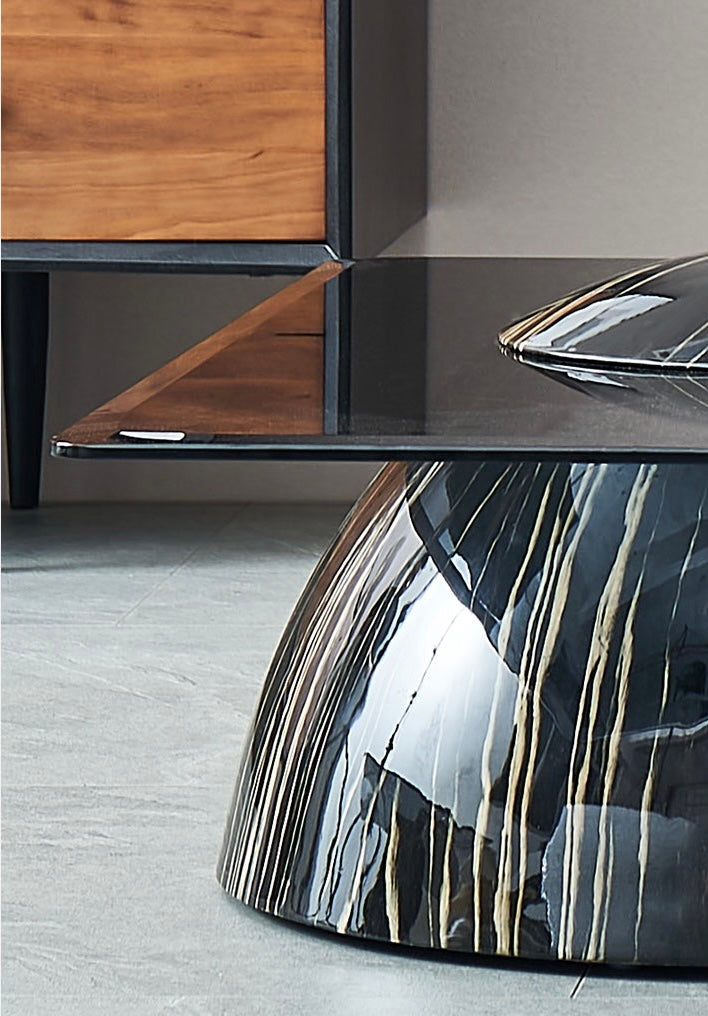 New Arrivals Glass coffee table set stylish design modern living room