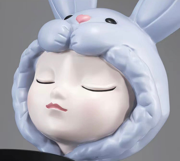 Rabbit girl side table build-in audio equipment Bluetooth connection fashion coffee table