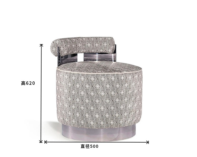 Luxurious sofa chair round dressing stool