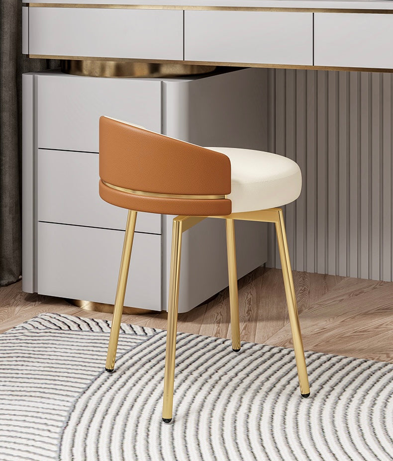 Rotatable dressing stool elegant make up dresser chair