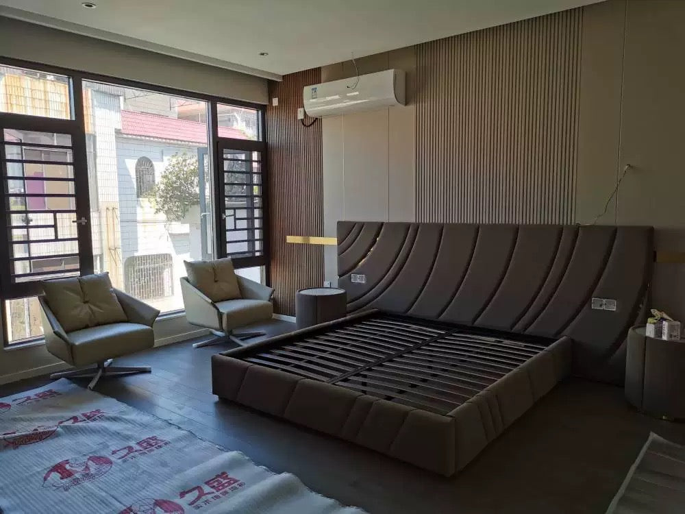 Italian modern design luxury double bed