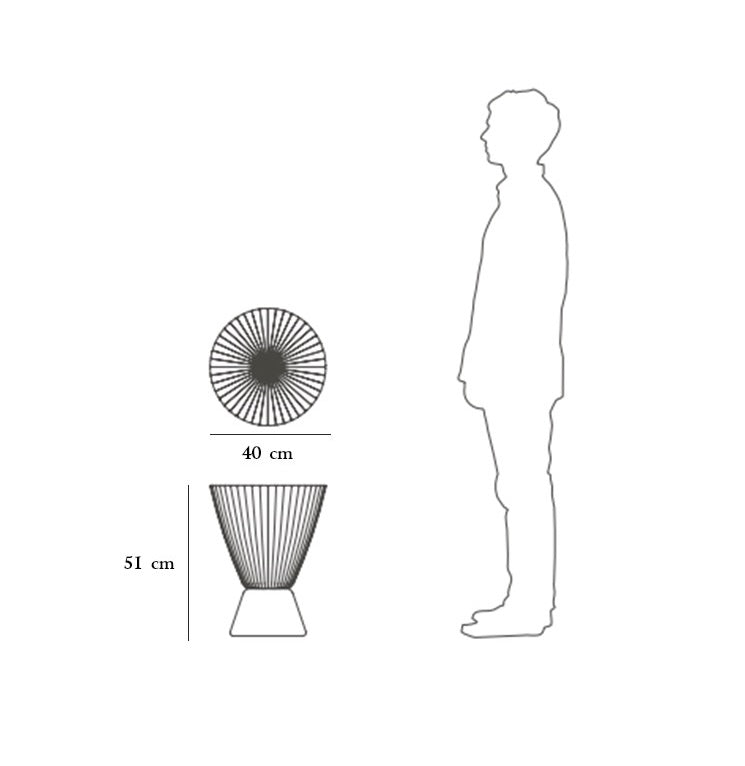 Solid North American black walnut luxurious side table elegant funnel shape coffee table