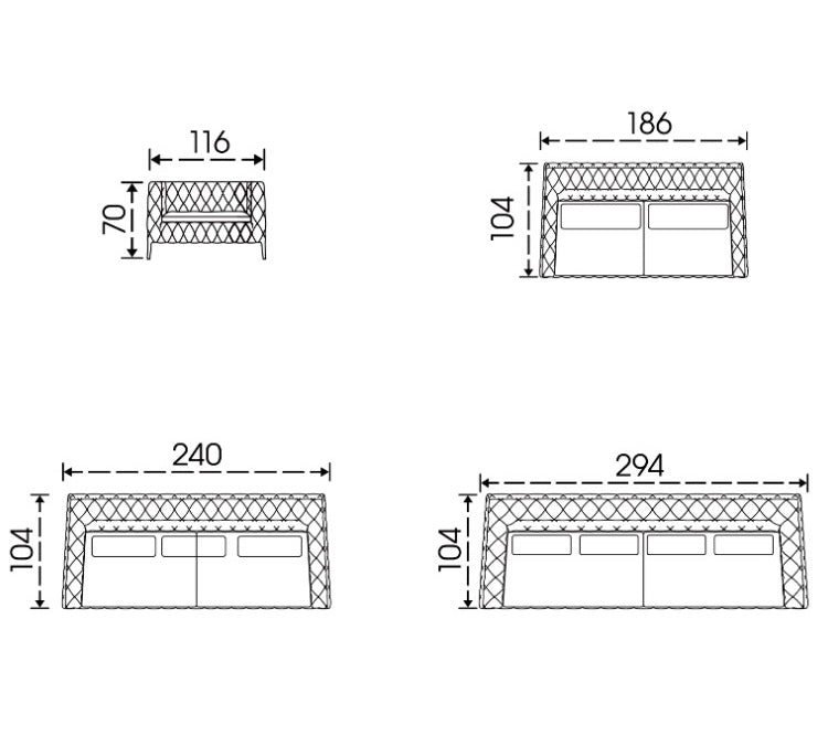 Classy leather classic buckled design Sofa stainless steel leg