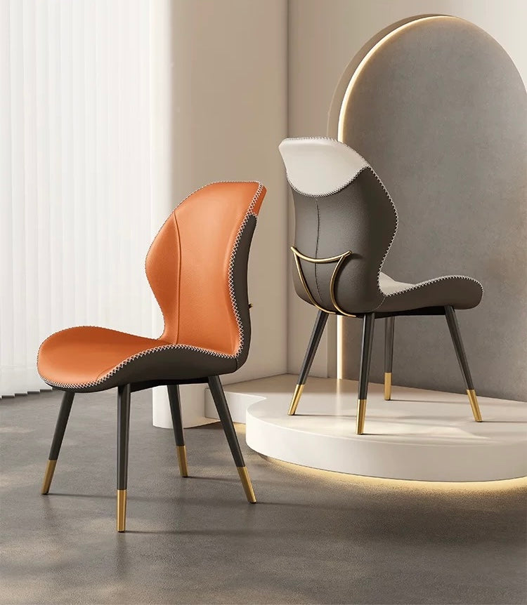 New Chair Design Fishtail Style Dining Chair High Quality Leather Elegant Appearance Chair