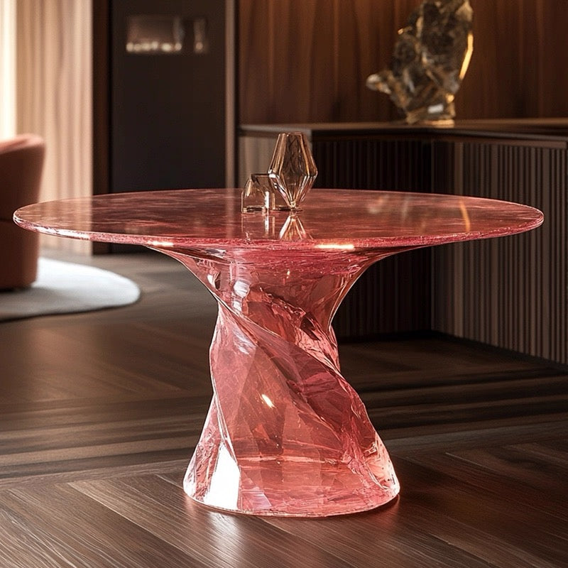 New Designs Luxurious Crystal Resin Dining Table Display Reception Desk
