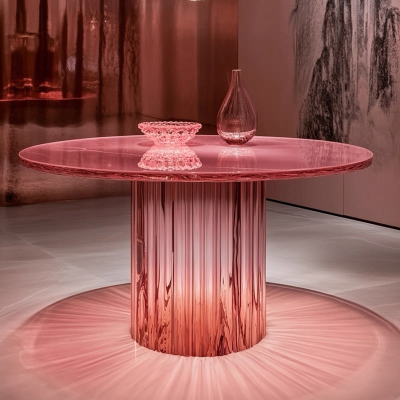 New Designs Luxurious Crystal Resin Dining Table Display Reception Desk