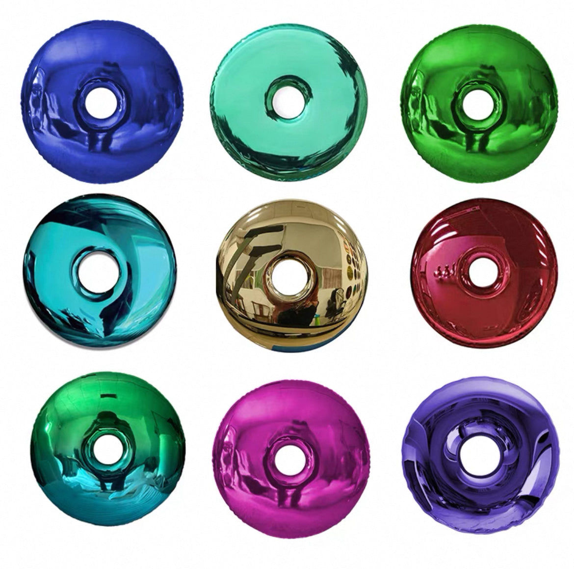 Donut Shaped Wall Decoration Mirror Plated Artwork Modern Home